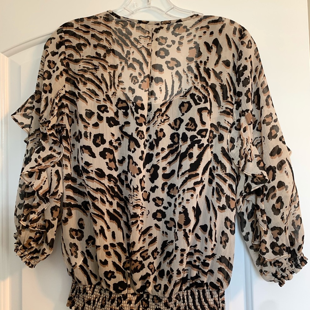 Cheetah Print Blouse